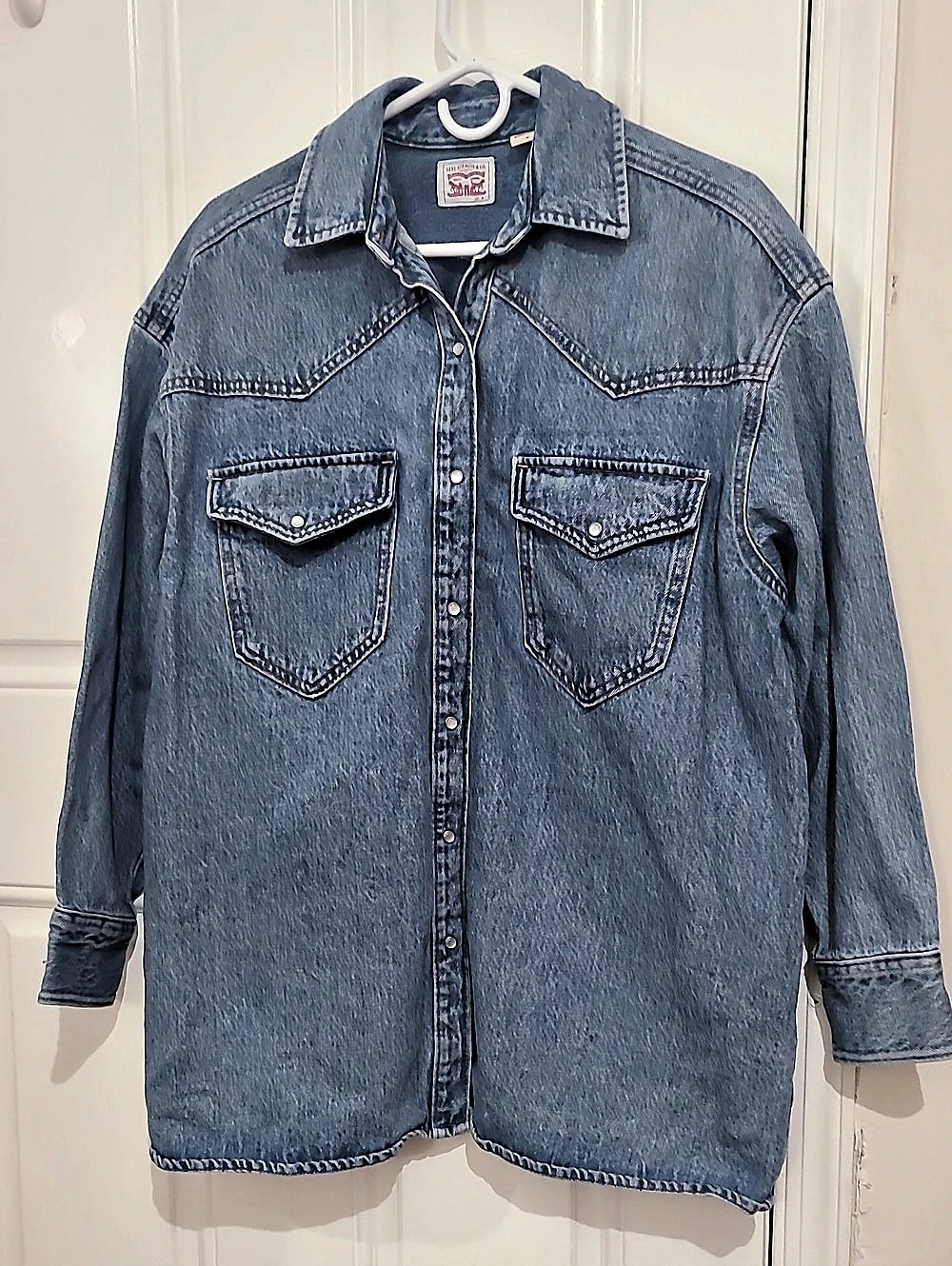 Unisex Levi's Ultimate Western Jacket Denim Button Down in Blue
